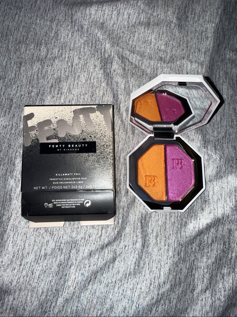 Fenty Beauty Highlighter Duo — Metallic Orange & Vibrant Pink